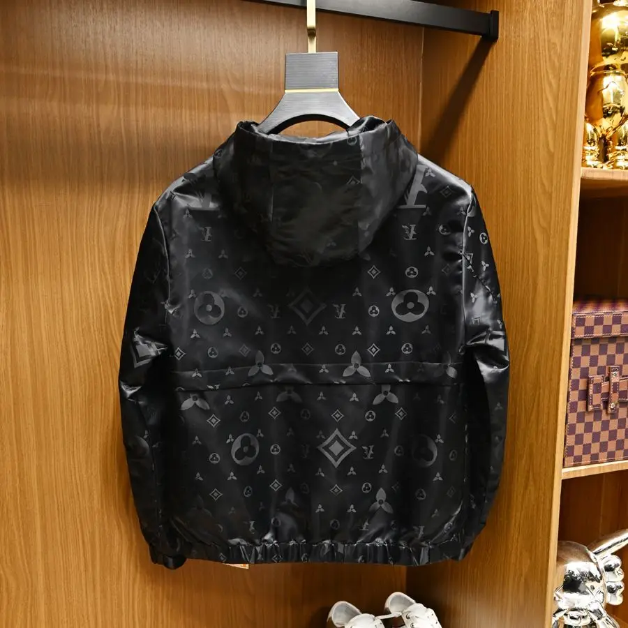 Trendy brand fashion jacket men's spring and autumn windproof slim casual personalized hooded jacket