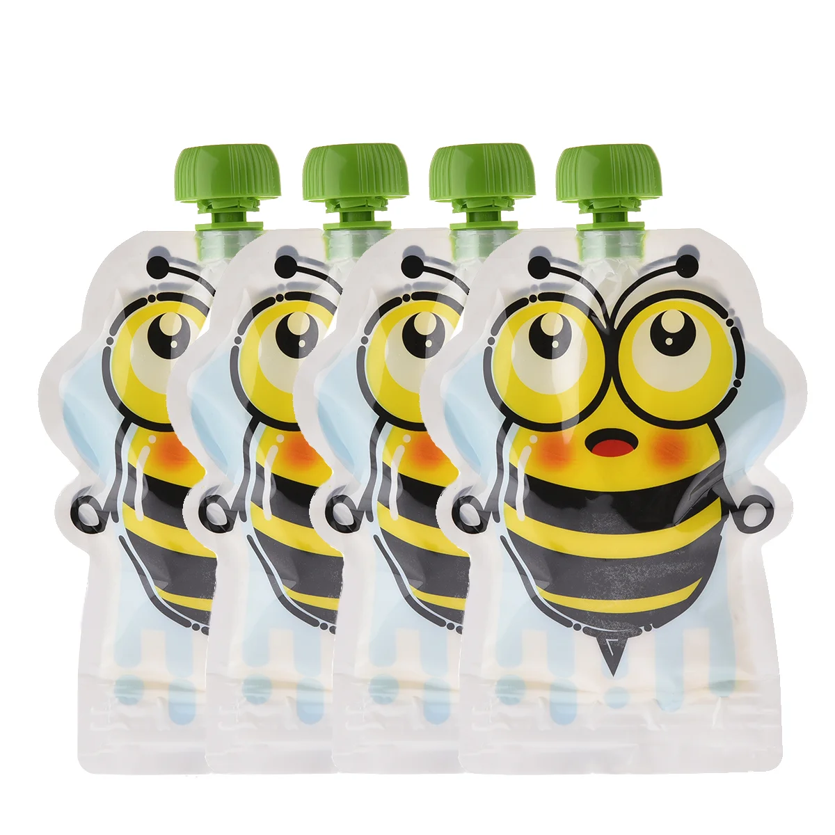 4 unidades/pacote, saco reutil - Baby Food Pouches Reusable avaliação e preço
