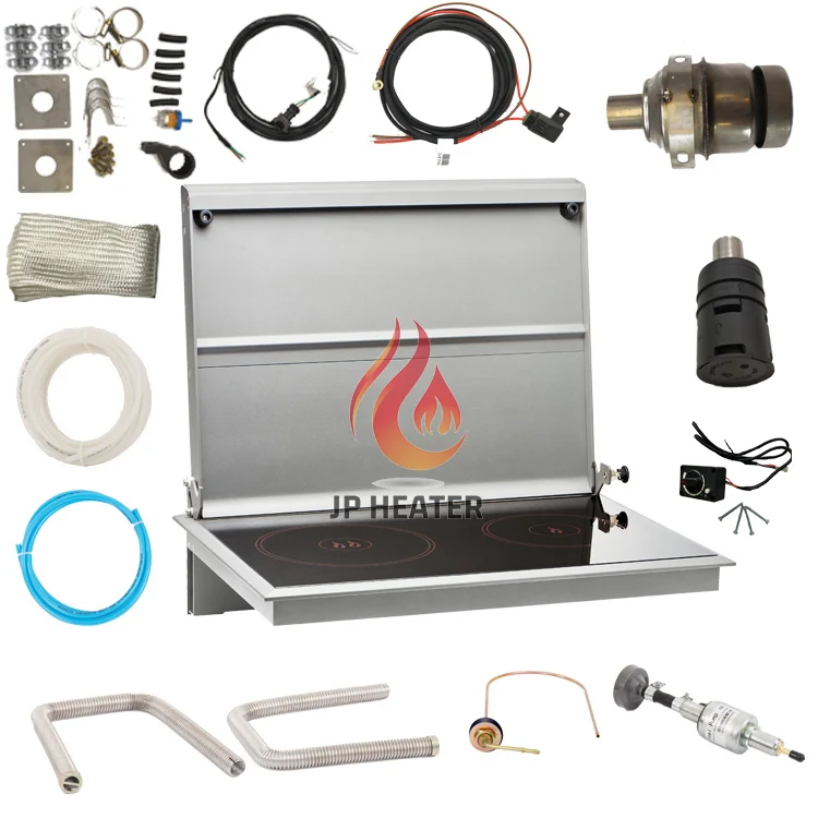 2.2KW 12V Voltage Combi Hob Diesel-fired Twin Burner Hob Diesel Stove With A Fold-down Lid