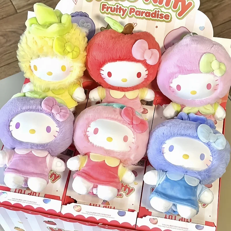 

New Genuine Hellokitty Fruity Paradise Series Blind Box Lovely Trendy Toys Bag Pendants Hellokitty Mystery Box Fruit Style Gifts