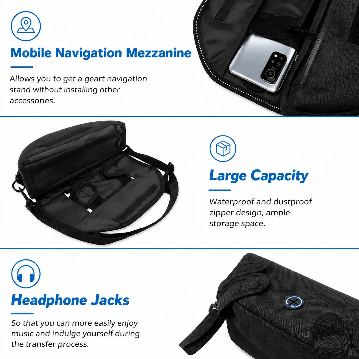 For EXC EXC-F XC-W TPI Six Days 2020 2021 2022- Motorcycle Accessories Waterproof Bag Storage Handlebar bag Travel Tool bag 5