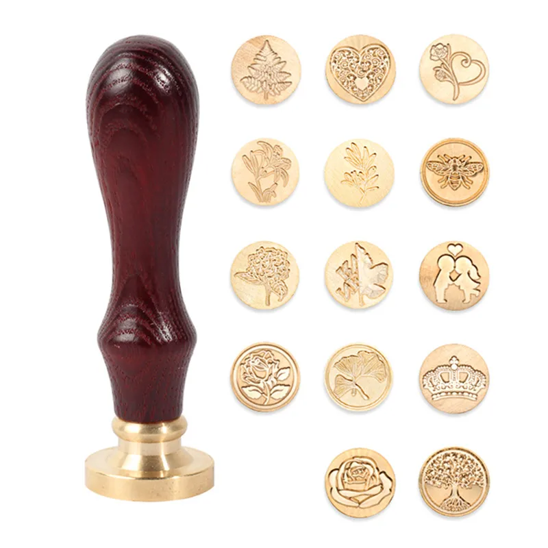 

DIY Retro Sealing Wax Seal stamp Happy Birthday Antique Wooden Sealing Scrapbooking Sollos stempel Craft personalised wood stamp