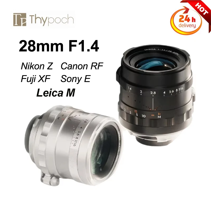 

Thypoch Simera 28mm F1.4 Camera Lens Full Frame Manual Focus Lens For Leica M Sony E Canon RF Nikon Z Fuji X Mount Camera New