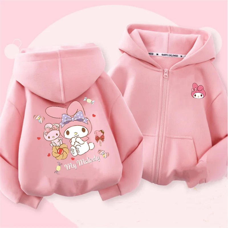 Kids Spring and Autumn Hoodies Boys and Girls Zipper Hoodies Hot Selling Sanlio 3-12-year-old Casual Sports Cardigan Hoodies