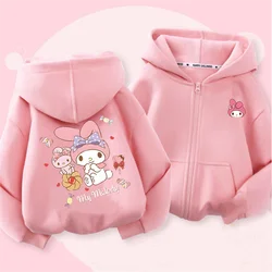 Kids Spring and Autumn Hoodies Boys and Girls Zipper Hoodies Hot Selling Sanlio 3-12-year-old Casual Sports Cardigan Hoodies