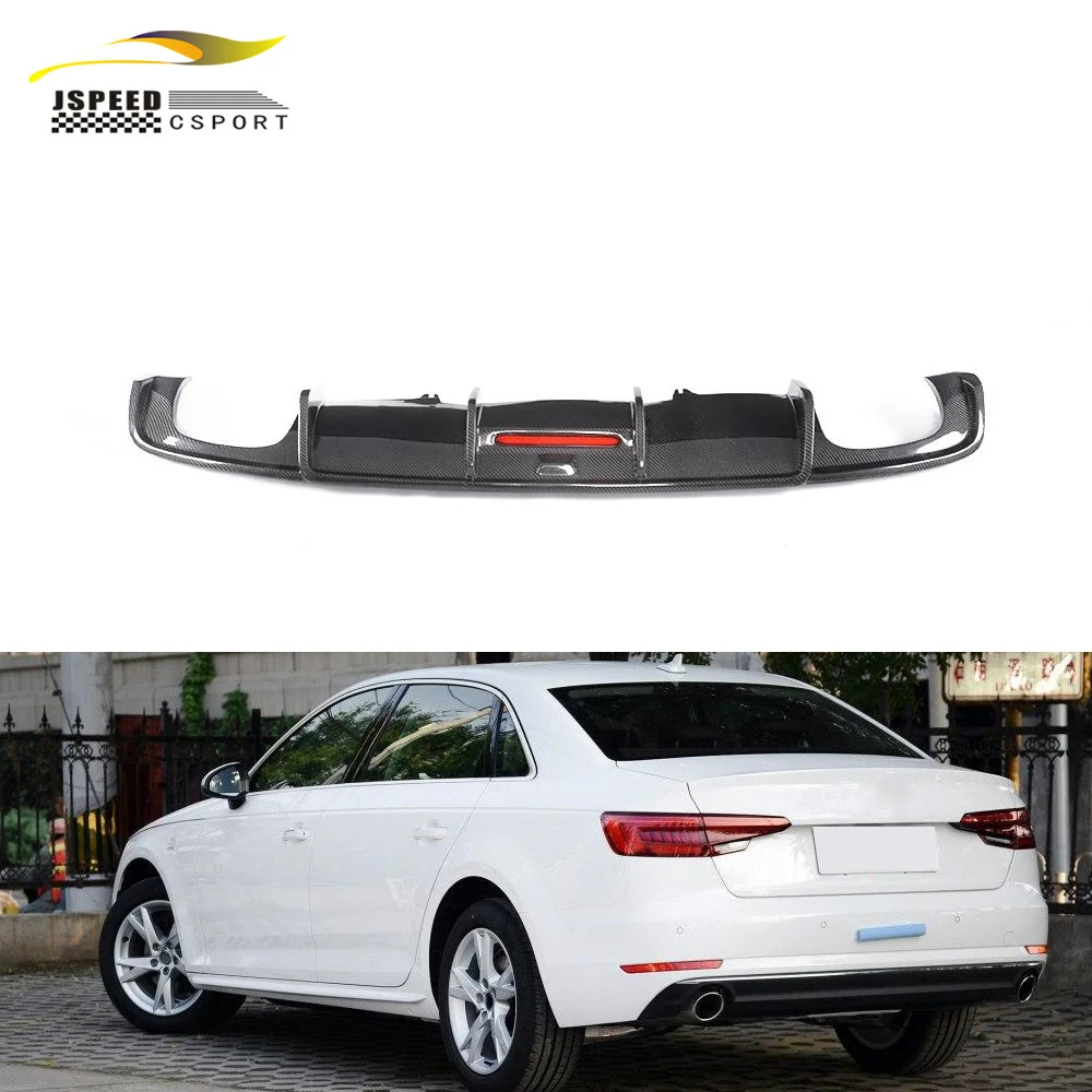 

Suitable for The A4 B9 S4 carbon fiber rear bumper diffuser is Suitable for Audi A4 2018-2019
