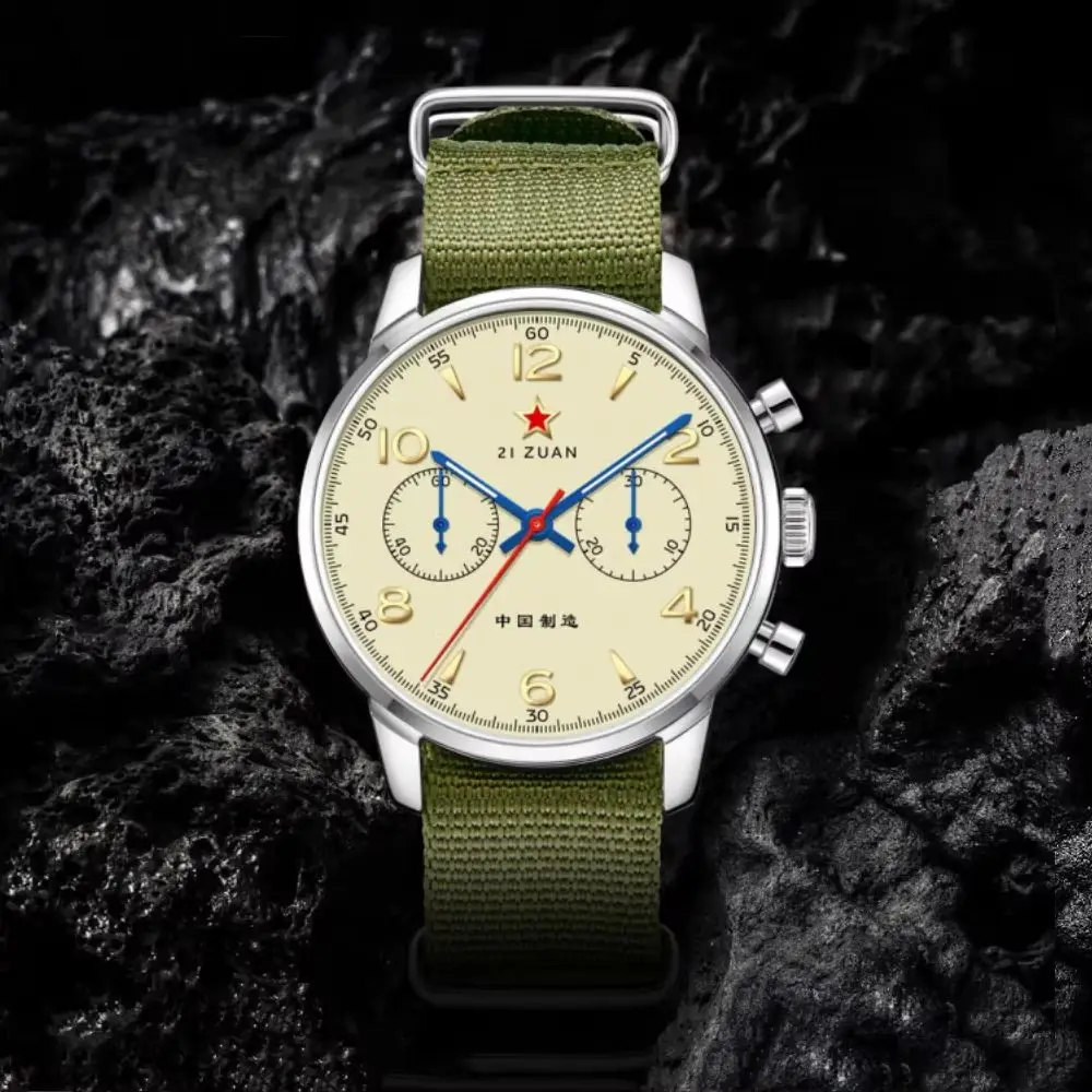 TOPHILL 40mm Seagull ST1901 1963 Chronograph Men Mechanical Watches Pilot Hand Wound See Through Caseback Sapphire 5Bar TL025G