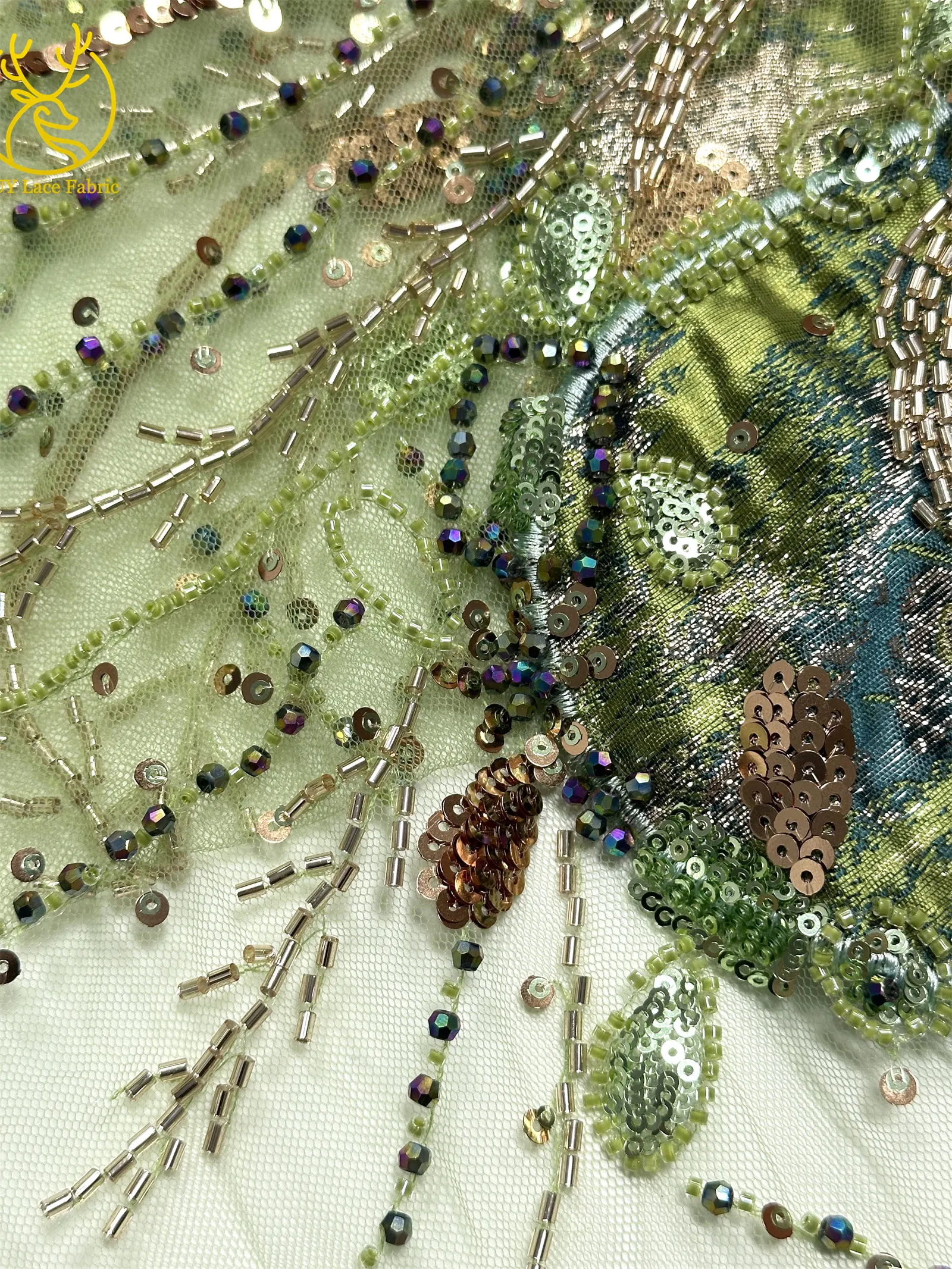 Burgunderroter neuer Design afrikanischer schwere Perlen-Chiffon-Spitzenstoff 2026 Hochwertiger nigerianischer Pailletten-Spitzenstoff für Partykleider – Detail 20