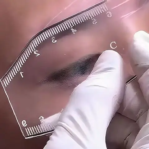 5Pcs Langlebige Stirn Gestaltung Schablone Gestaltung Tragbare Instant Stirn Former Zeichnung Augenbraue Design Lineal Geschenk