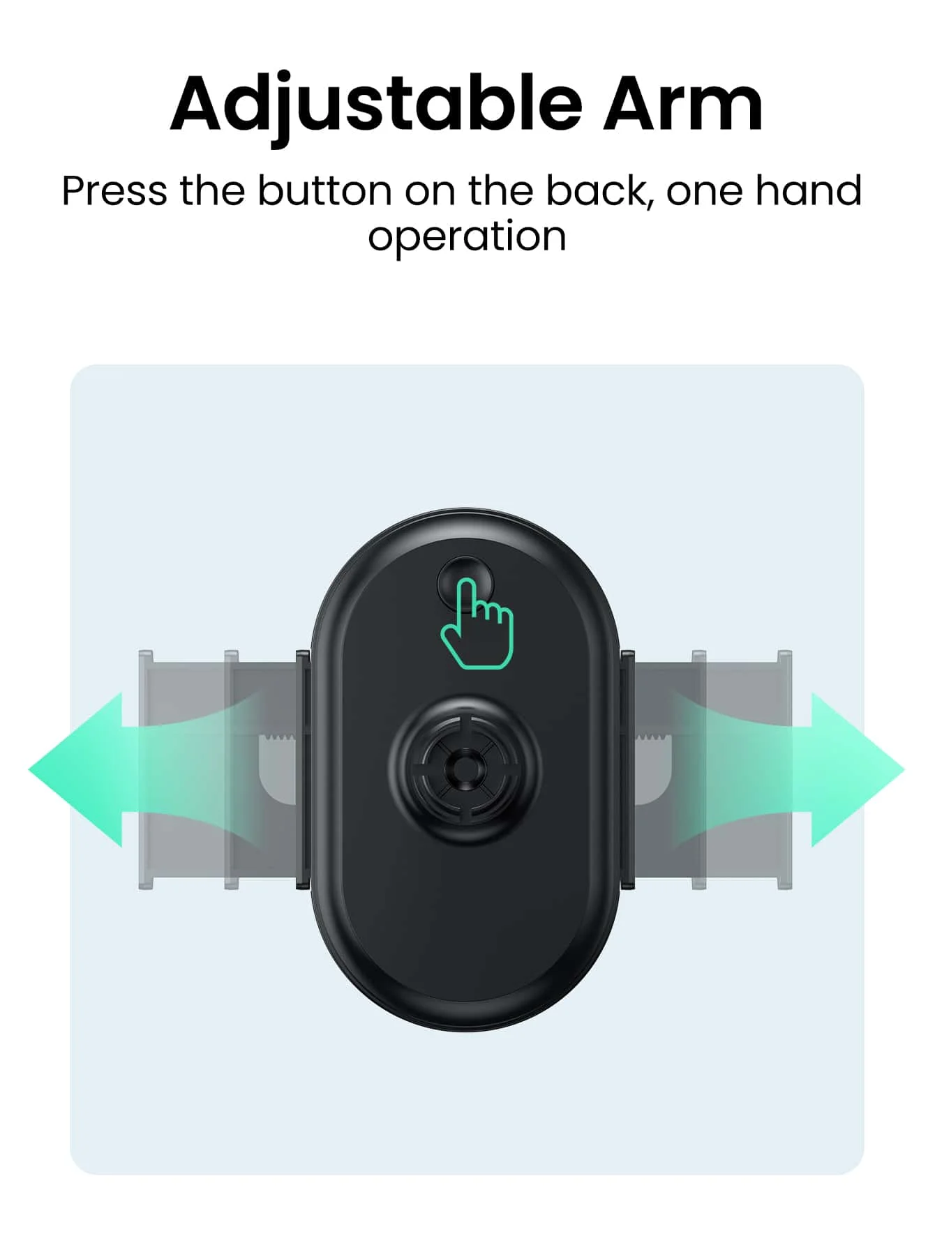

One-Hand Adjustable Arm Car Phone Mount With Suction Base For Dashboard Or Windshield, 4.7–7.2 Inch Universal Fit