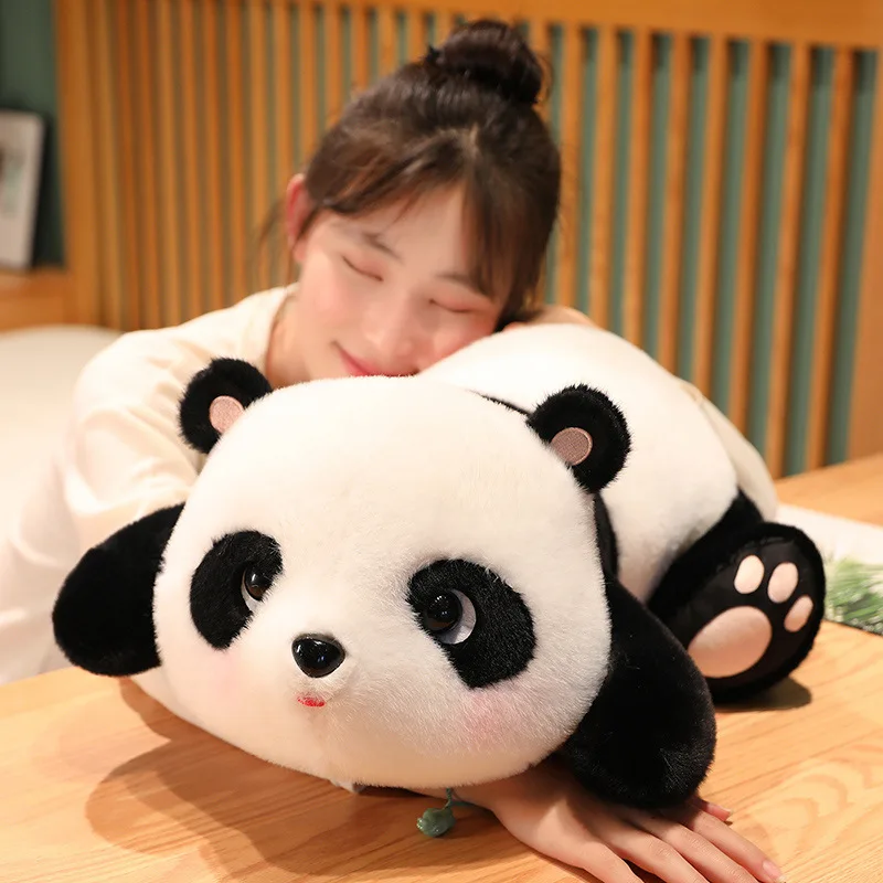 Simulated Giant Panda Plush Toy Pillow Girls Sleeping Pillow National Treasure Giant Panda Doll Birthday Gift Children\'s Toy