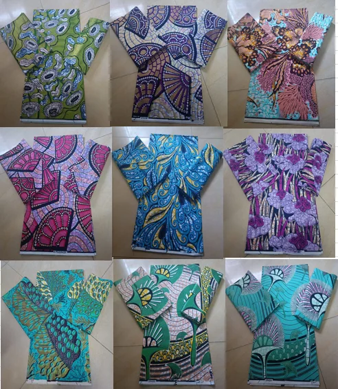 100% algodão topo dourado em pó imprime cera real tecido africano mais recente designer de costura vestido de casamento tissu fazendo artesanato lomo