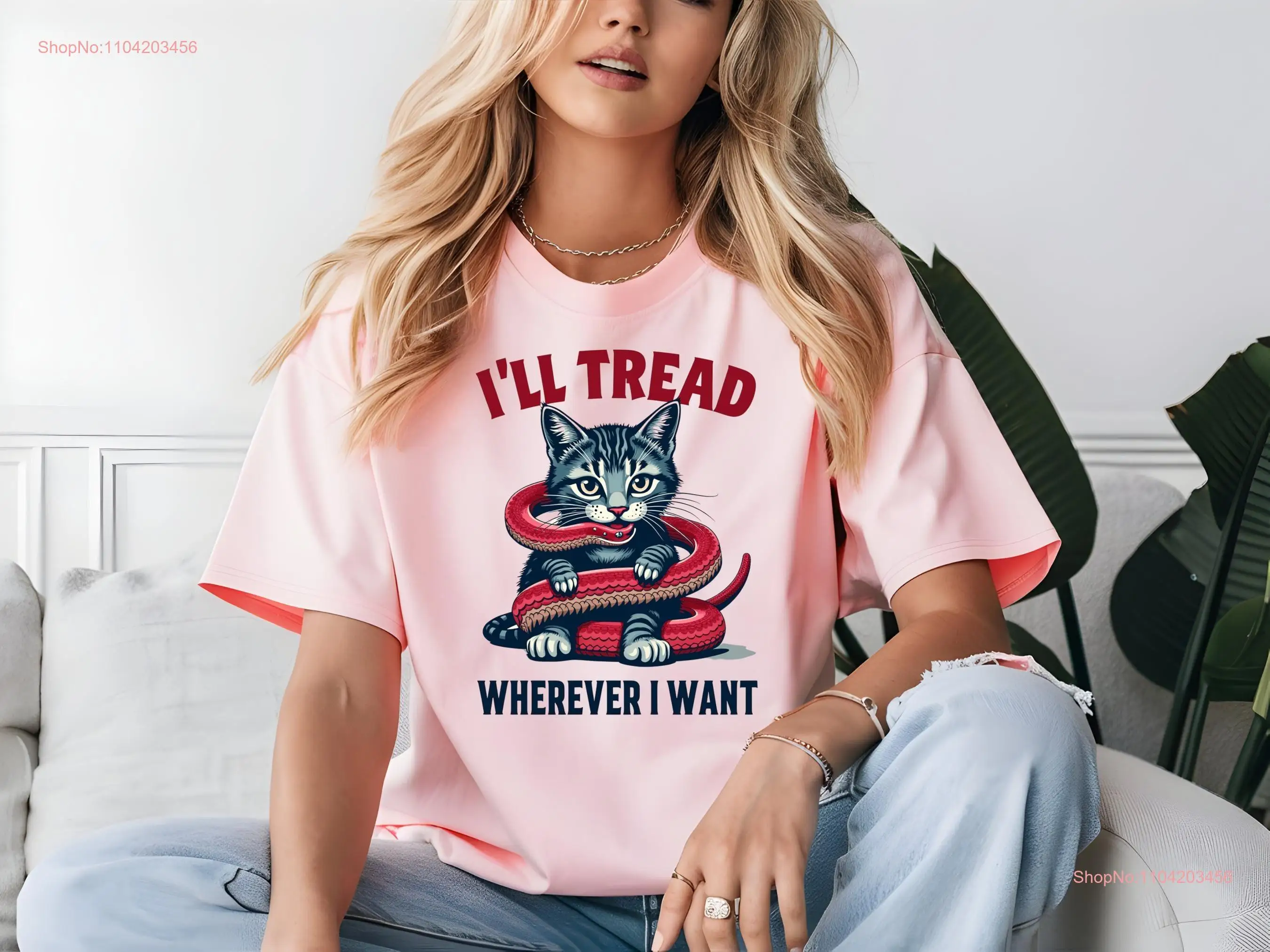 I'll Tread Wherever I want T shirt Childless Cat Lady for Kamala Harris long or short sleeves