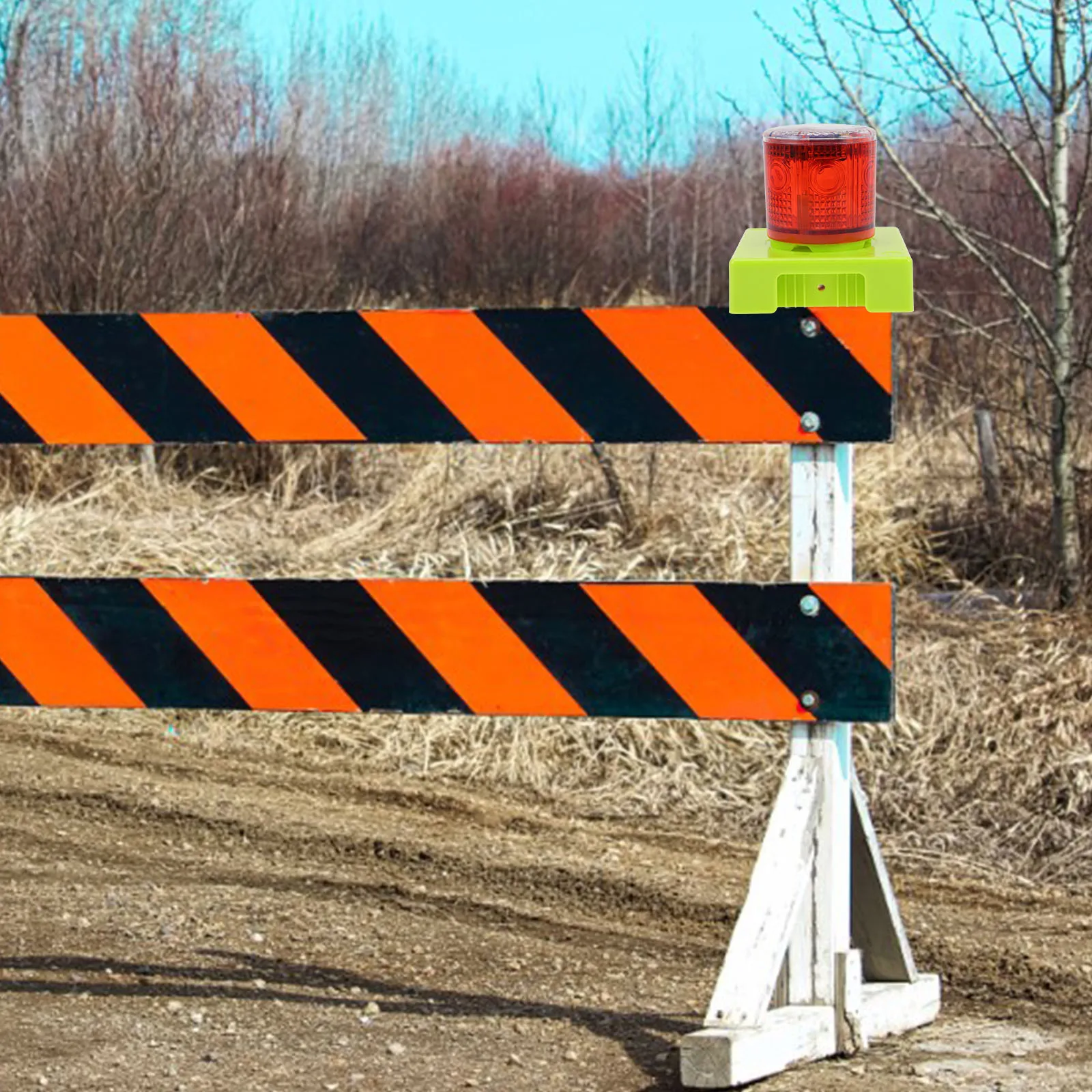 Solar Strobe Flashing Light High Capacity Solar Powered Emergency Beacon for Cars Construction Vehicles Traffic Warning Signal