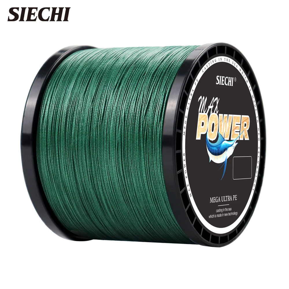 SIECHI X4 Strong 300M 500M 1000M 4 Strand Weaves PE Braided Fishing Line Multifilament 4 Braid Wire 12LB-83LB Carp Line