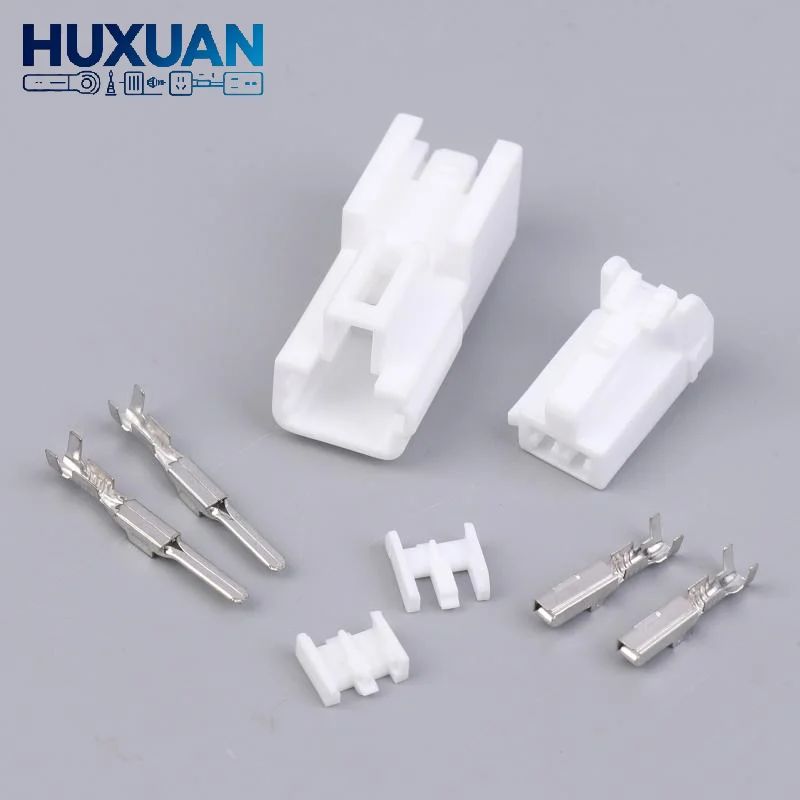 【NEW】1 Set 2 Pin Electric Ventilation Seat Connector Motor Anti-Theft Device Window White Male Female Plug DJ7026A-2.2-11/21