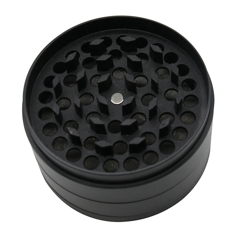 Grinder For Large Black 3.0 Inch Big 4 Layers, Spice Grinder, Food Mill Zinc Alloy Smooth Grinding