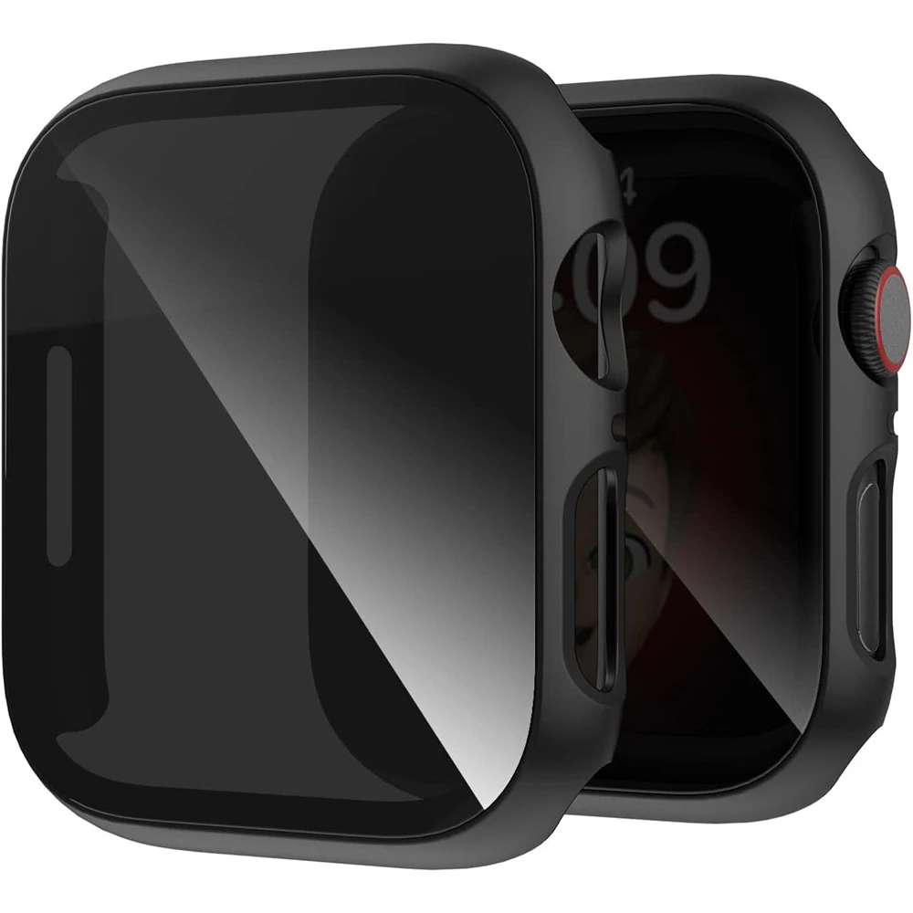 Стекло + чехол для Apple Watch 8 7 6 SE 5 3 аксессуары iWatch Защитная пленка для экрана Apple Watch серии 44 мм 40 мм 41 мм 45 мм 42 мм 38 мм