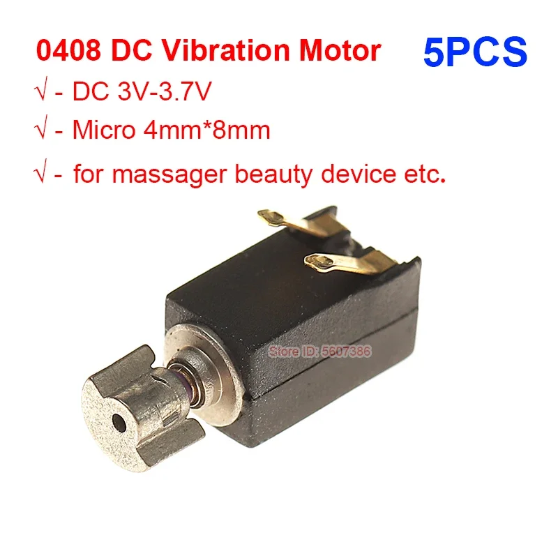 5PCS Black 0408 coreless vibration motor 4*8 Mobile Phone Vibrating Contacts Motor DC 3V-3.7V Soldered Wire Vibrator