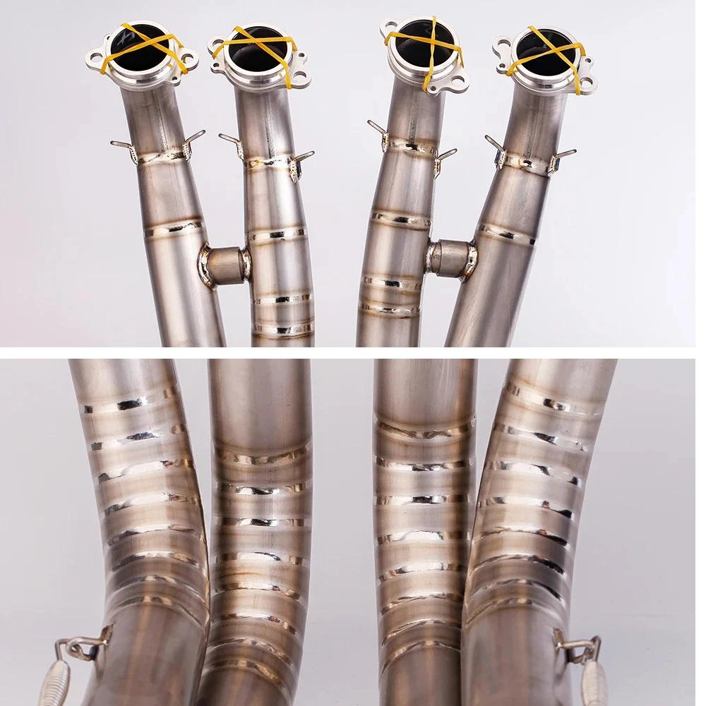 S1000R S1000RR Motorcycle Exhaust Front Middle Muffler Pipe For BMW S 1000 R RR 2019-2026 Titanium Alloy Pipe Head Pipe