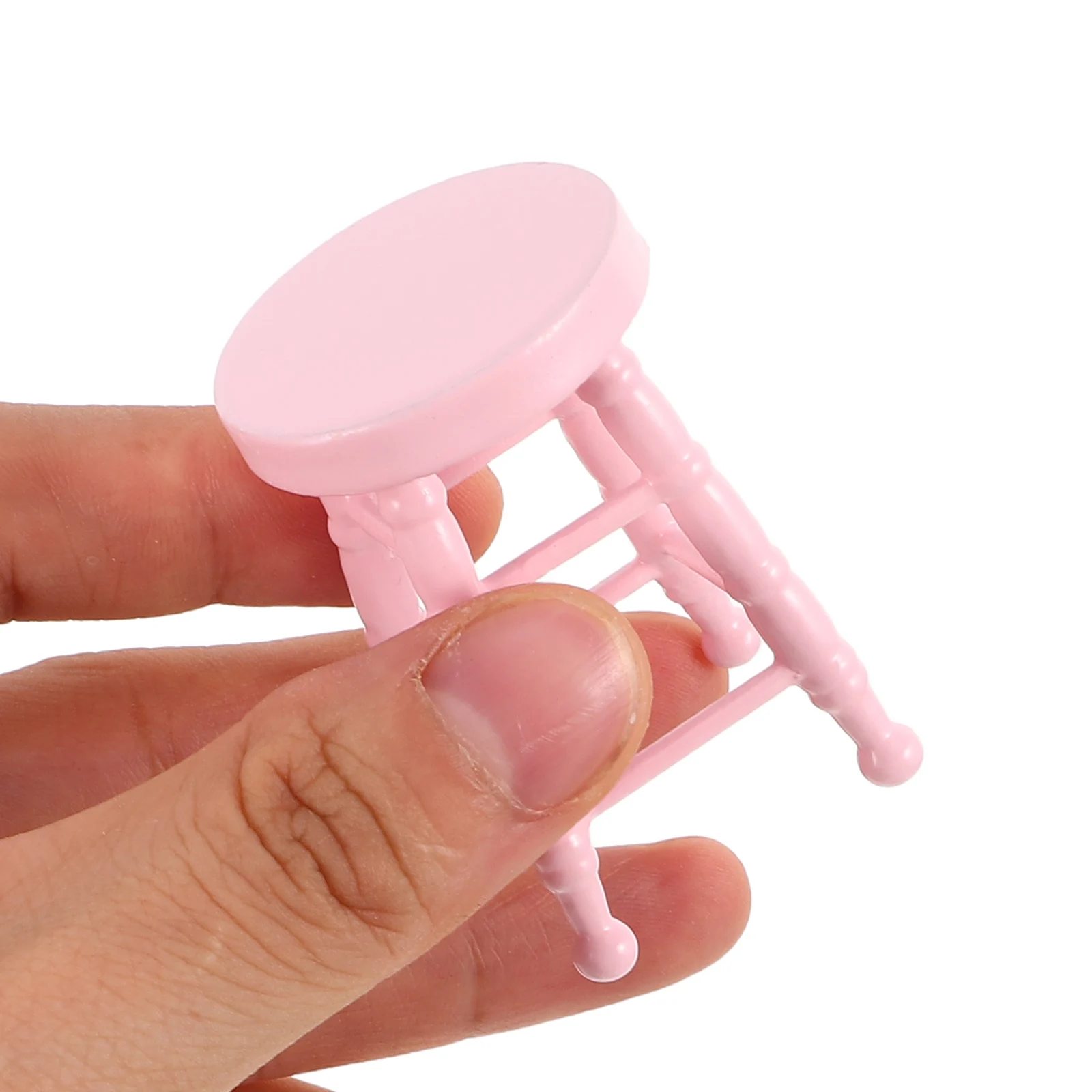 1:12 スケール木製スツールセットリアルなドールハウス家具天然ログ仕上げクラフト装飾マイクロシーン用