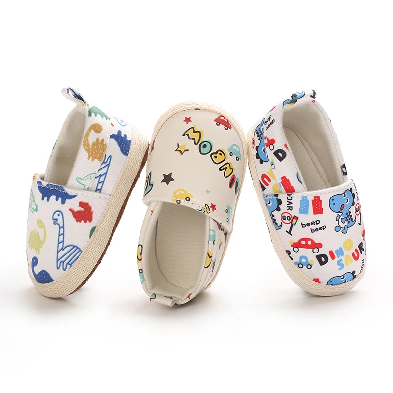 Baby Boys' Cartoon Style Low Top Loafers Lightweight Comfortable Flat Shoes for Indoor And Outdoor Walking
