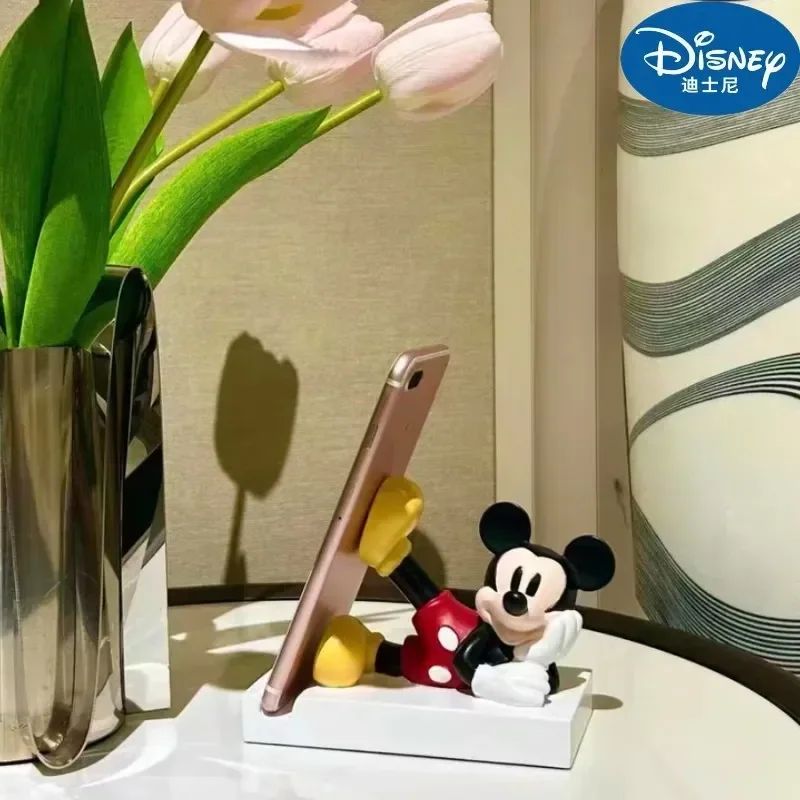 Disney Mickey Mobile Phone Holder Resin Desktop Fixed Holder Home Supplies Kitchen Accessories Decorations Birthday Gifts