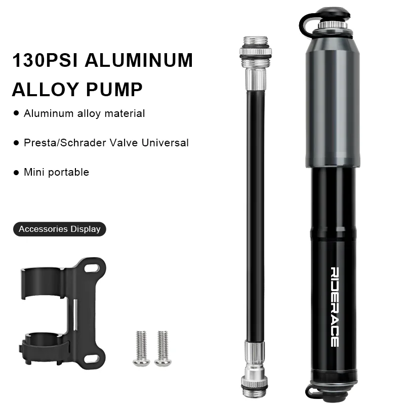 Bike Pump Portable Mini Cycling Hand Air Pump High Pressure Ball Mountain MTB Road Bicycle Tire Inflator Schrader Presta Valve