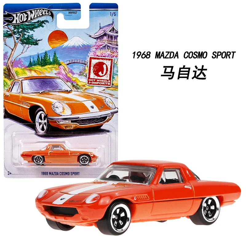 Genuine Hot Wheels Car J-Imports 1968 Mazda Cosmo Sport 1:64 Boys Toys Diecast Vehicles Models Metal Collector Birthday Gift