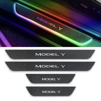 Car Door Sill Light Welcome Scuff Plate Pedal light RGB Colour Multi-Mode LED Decoration Accessories For 2023 Model Y/3