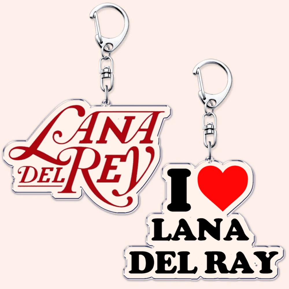 Singer Lana Del Rey Keychain for Accessories Bag Pendant Born To Die Ultraviolence Key Chain Ring Keychains Jewelry Fans Gift