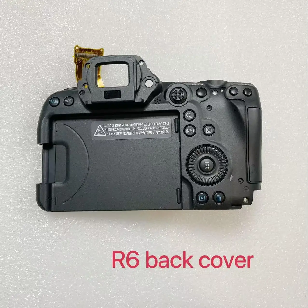 Capa traseira original com peças completas para Canon EOS R6 com cabo flexível