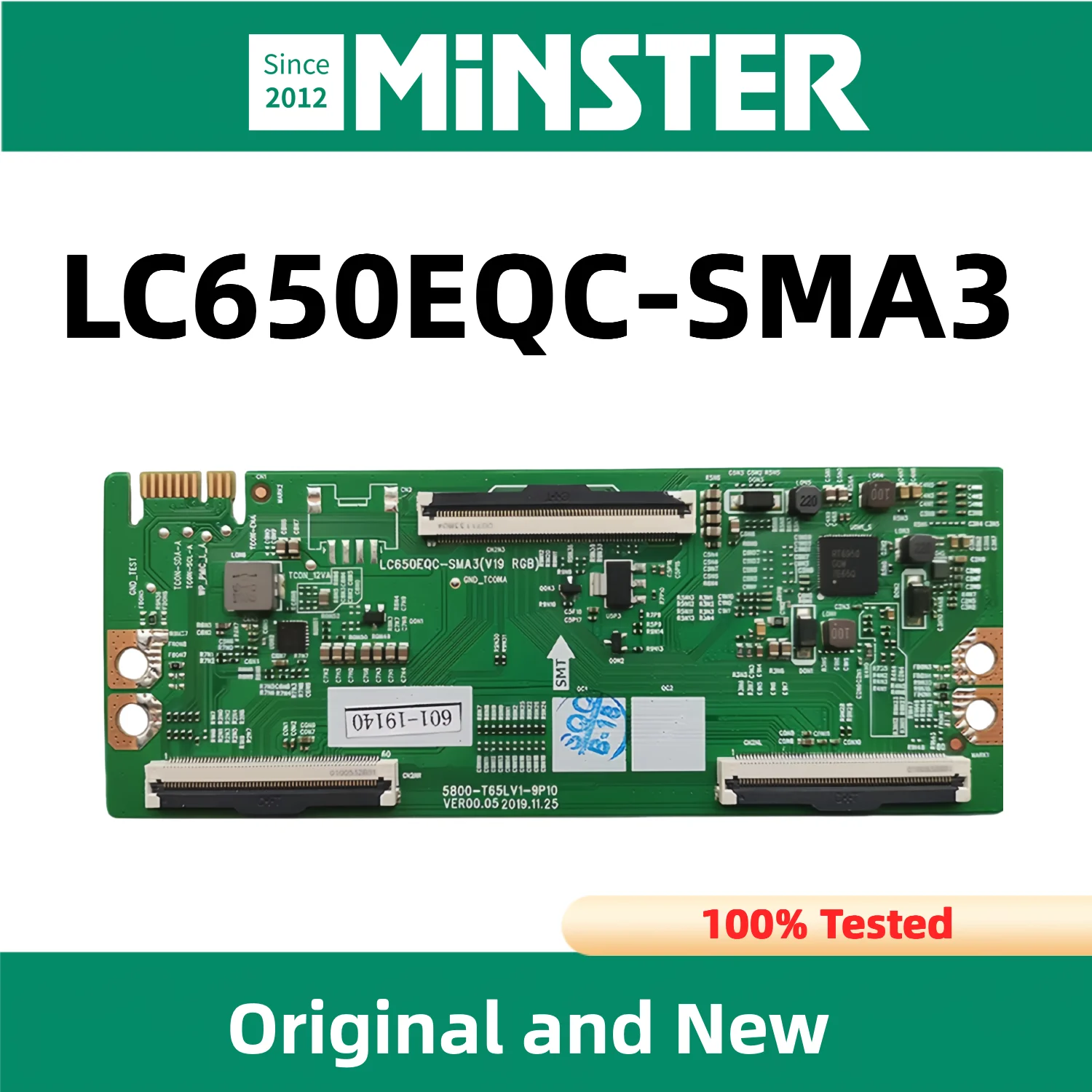 Original New LC650EQC-SMA3 V19 5800-T55LV1-9P10 Tcon T-Con Logic Board Card Plate for Led Lcd Tv Screen Panel