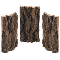 3 Pcs Natural Bark Decoration for Reptile Terrarium Aquarium Turtle Snake Tank Decor Fish Tank Background Cork Log Hamsters