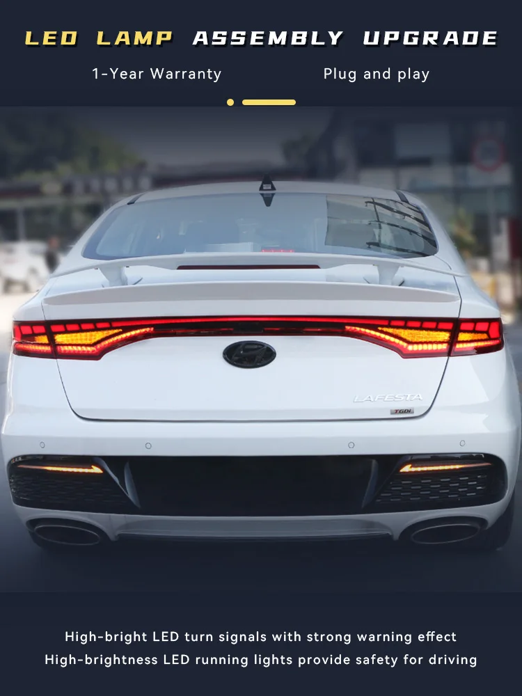 

Car Lights For Hyundai LAFESTA 2018-2023 LED Auto Taillights Assembly Dynamic Middle Through Bar Backlight Tools Accessories