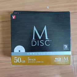 5 pz Vb MDisc M-Disc Blu Ray BDR DL BD-R doppio strato Mdsik 50GB 1-6X