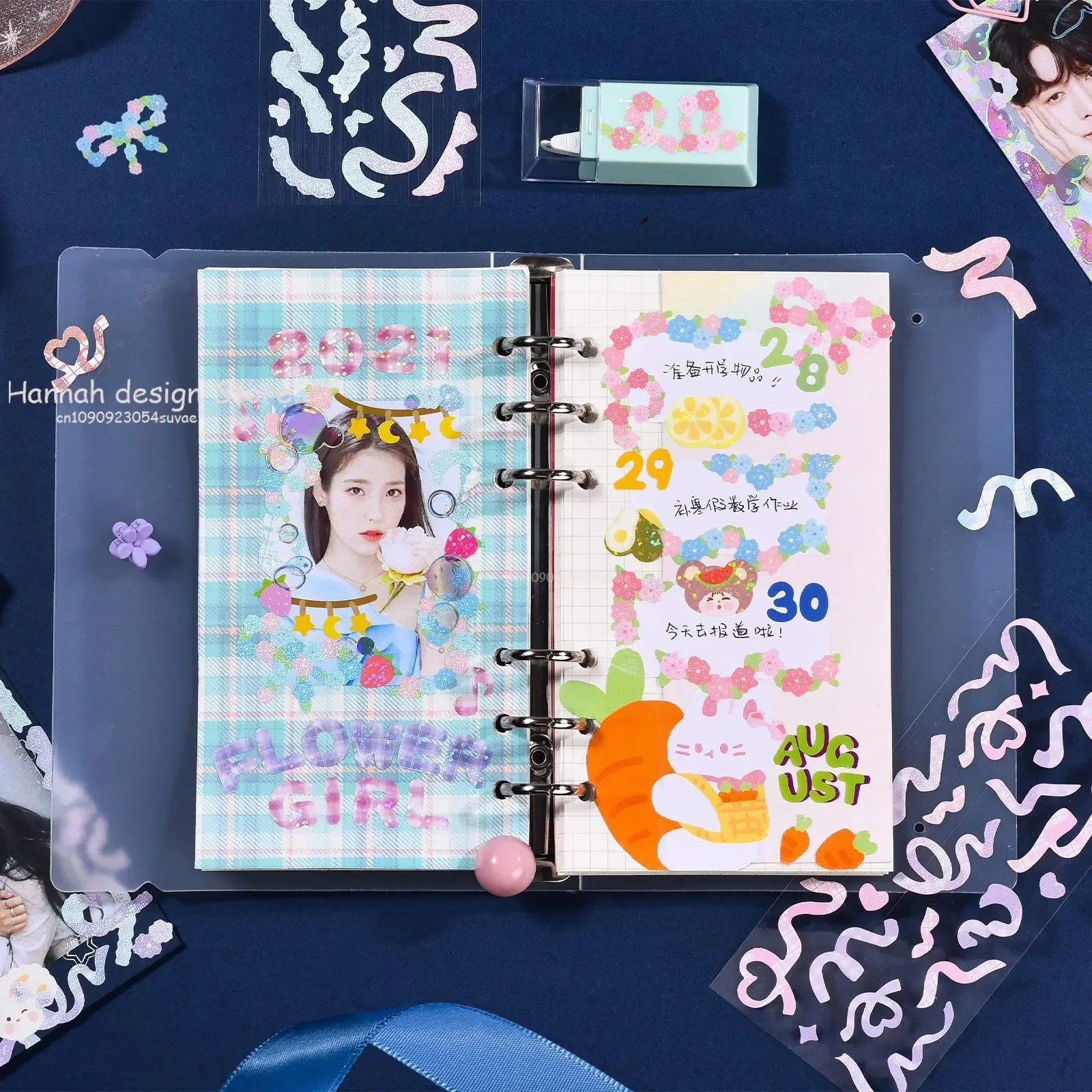 Cute Cartoon Colorful Bow Sticker Basic Toploader DIY Kpop Idol Photo Card Scrapbooking Journaling Deco Material Sticker