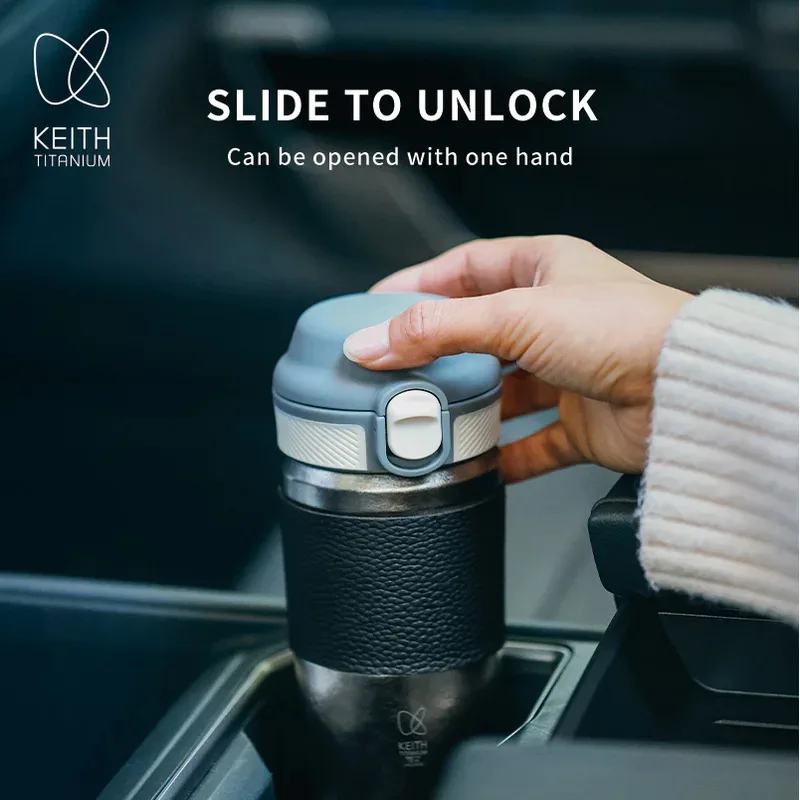 Keith Titanium Vacuum Coffee Cup Water Bottle Ultra-Light Double Wall Thermos Outdoor Camping Picnic Portable Water Mugs 360ml - Image 2