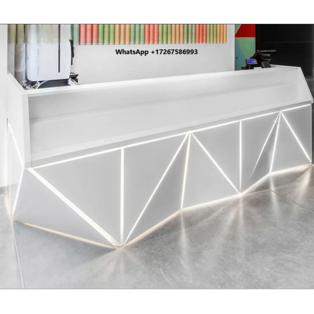 LED Artificial Stone Bar Counter with Contemporary Design for Restaurant Home Use Customize Shape Eco-Friendly & Durable