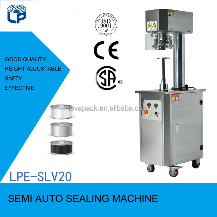 Leva Packaging Equipment Manual Semi Automatic Tinplate Metal Can Sealing Machine