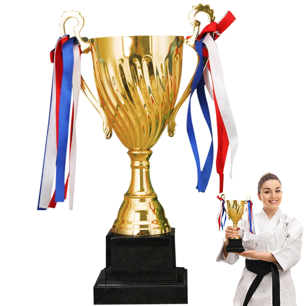 Trophée Coupe Gold Achievement Trophées Grand Prix Trophée Tasses Sans Couvercle Sculpture Trophées pour Gagnant Enfants et Adultes