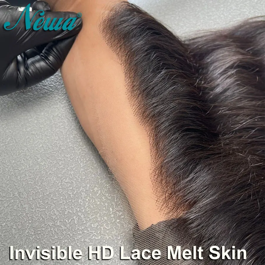 

Newa Hair Invisible HD Lace Frontal Only 13x4 13x6 Ultra Fitted Melt Skin HD Lace Closure 100% Human Hairs Pre Plucked HD Lace