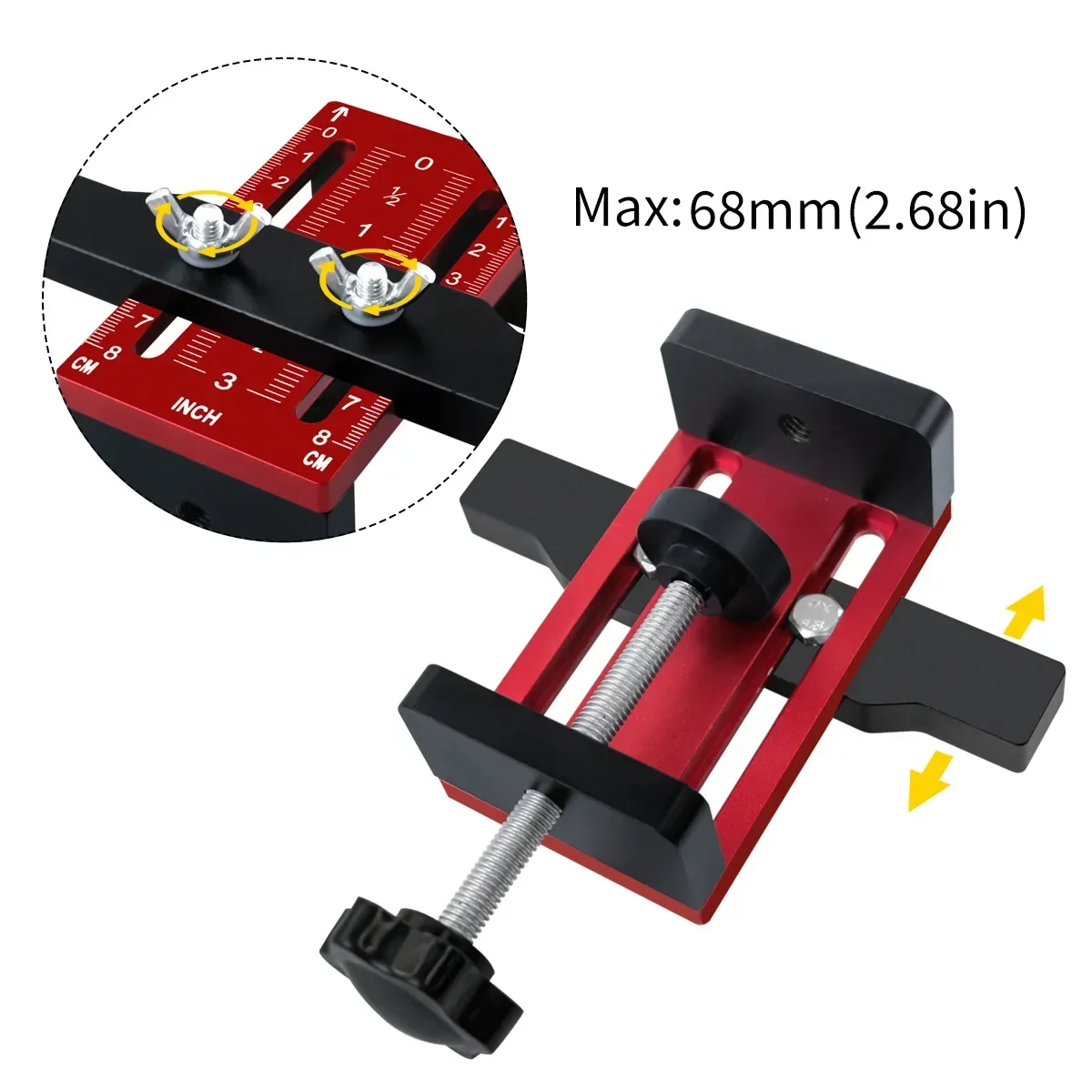 Precision Measurement Drilling Tool Manual Tool Kit for Home Renovation,No Power Required Aluminum Cabinet Door Positioning Jig
