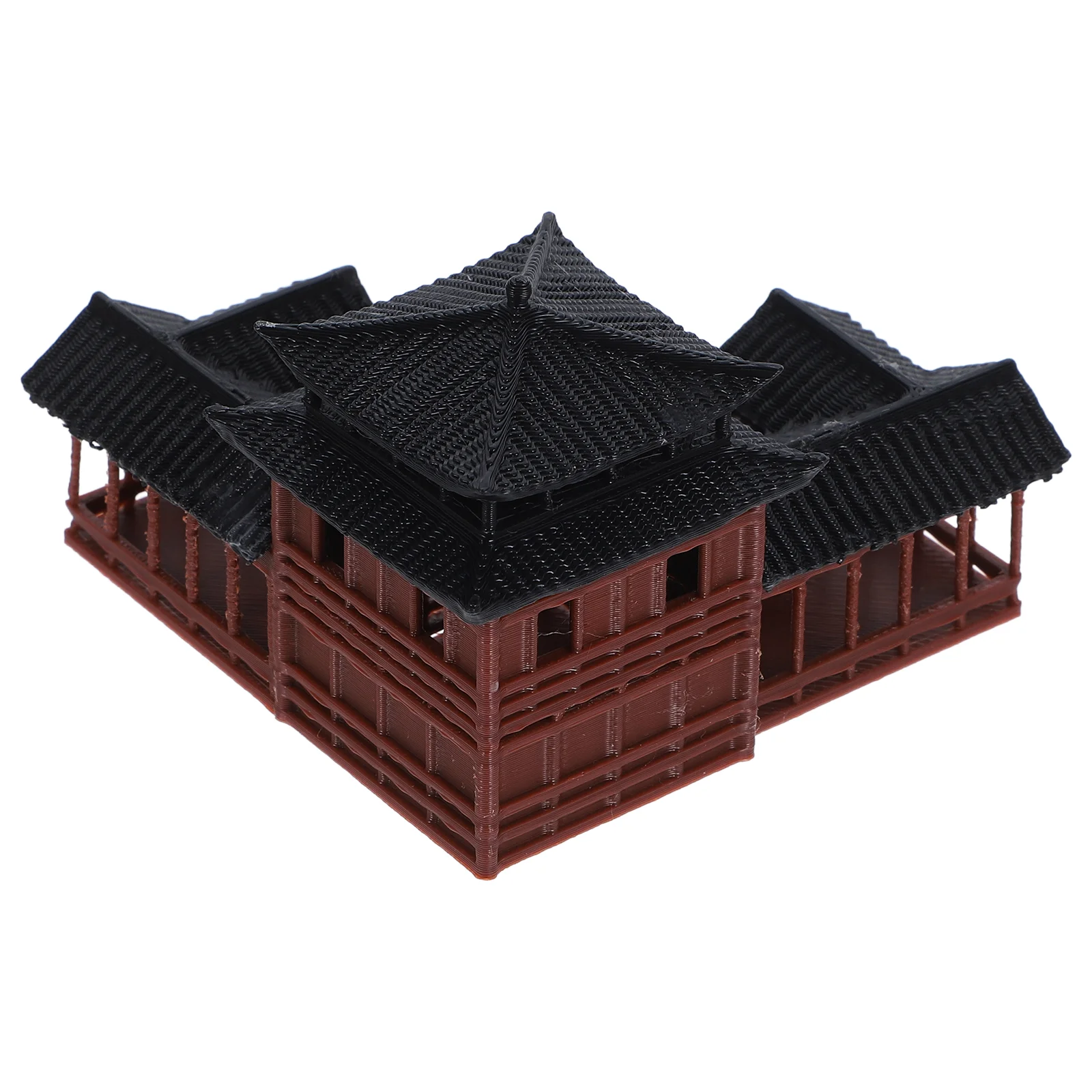 Trinkets Bonsai Model Dollhouse Pavilion Pagoda Statues Pp Tabletop Ancient Building Figurine