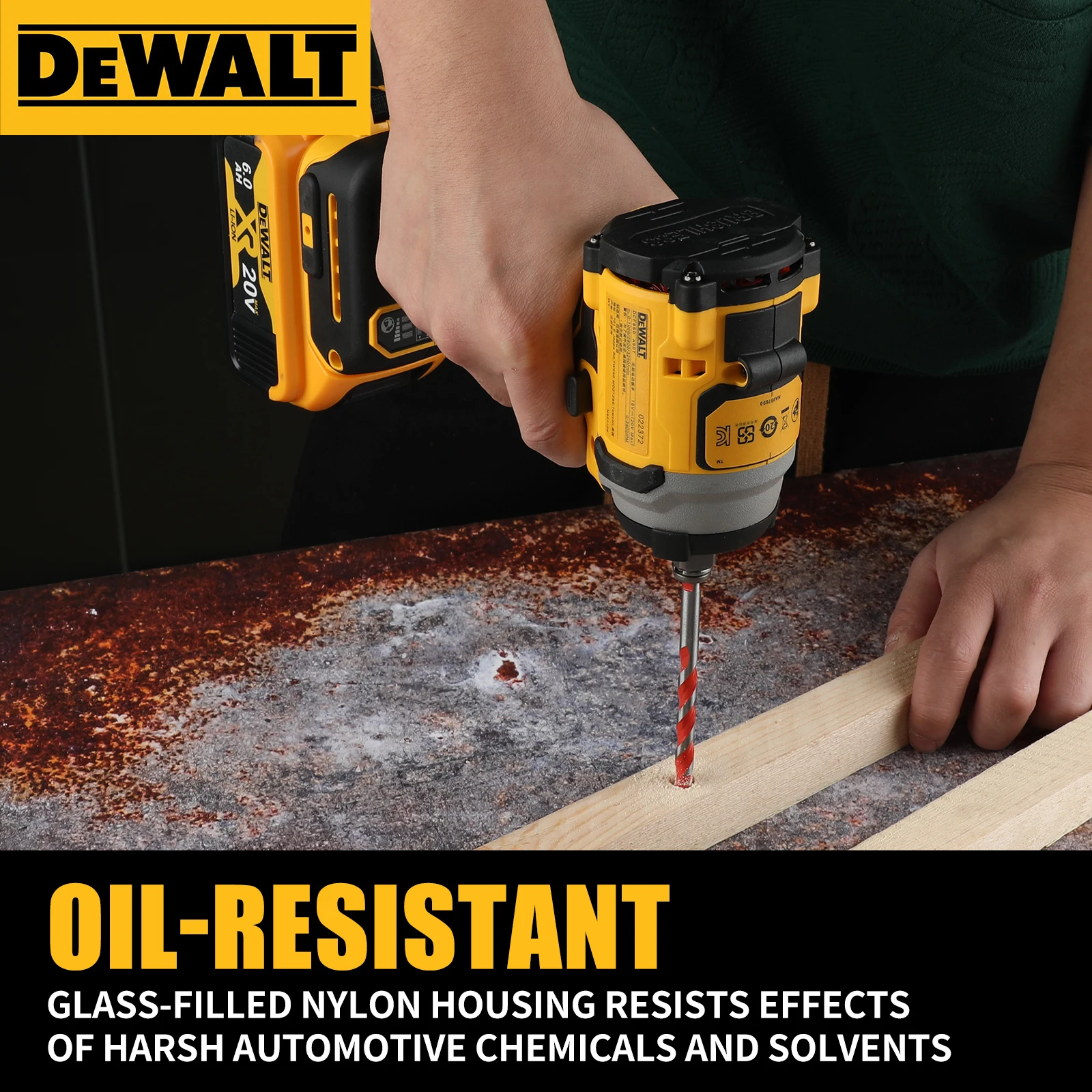 “DeWalt DCF850 - 20V Lithium - Ion Cordless Impact Wrench - High Torque, Rechargeable Power Tool for  Pros & DIYers
