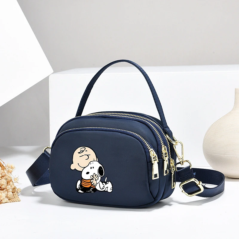 Snoopy Women Crossbody Zipper Mobile Phone Shoulder Bag Female Handbag Cartoon Multifunction Small Bag Lady Purse Fashion Gift