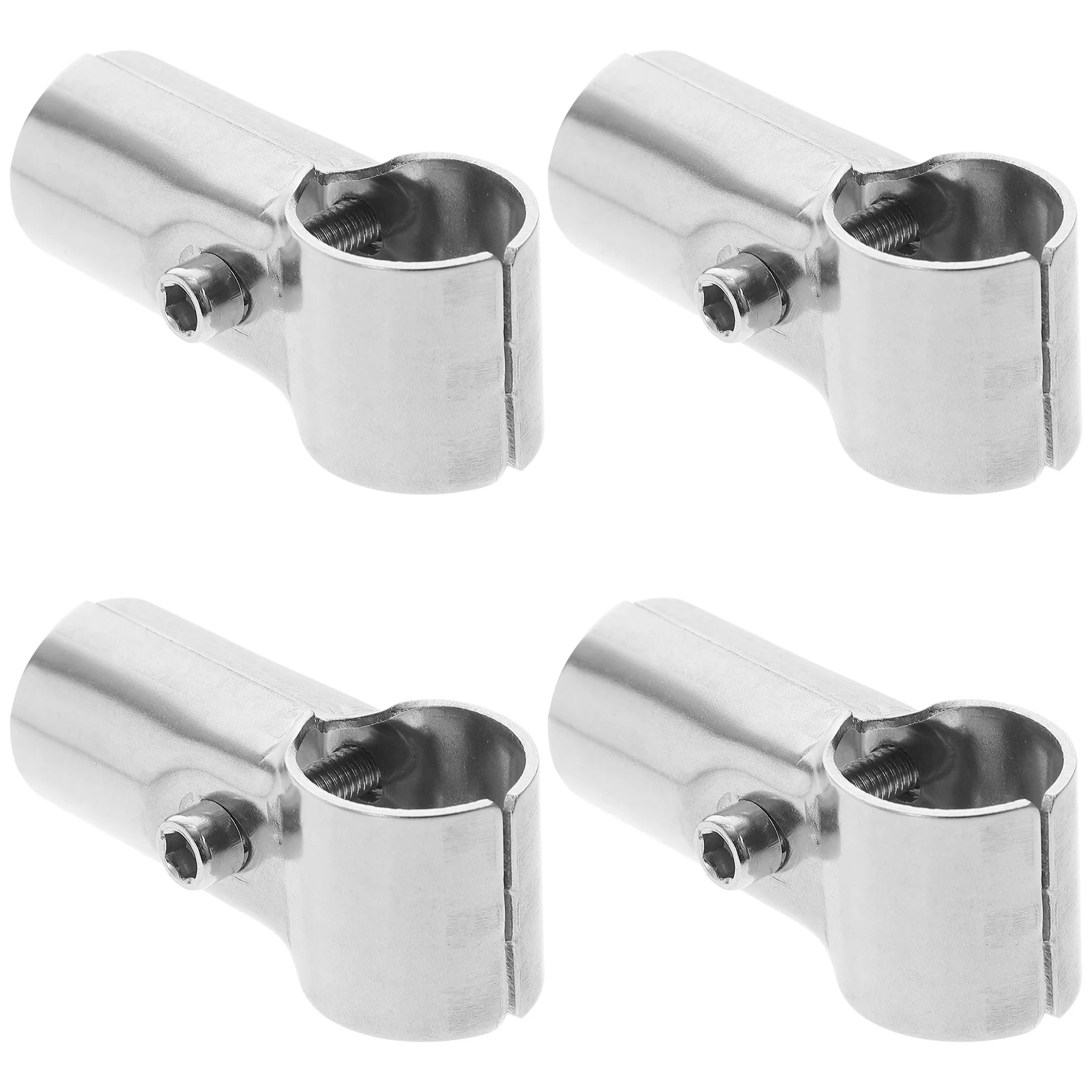 

4pcs Stainless Steel Pipe Fitting T Clamp For Tube Connector Panel Clamps End Rail Bracket Farm Shed Greenhouse Fence