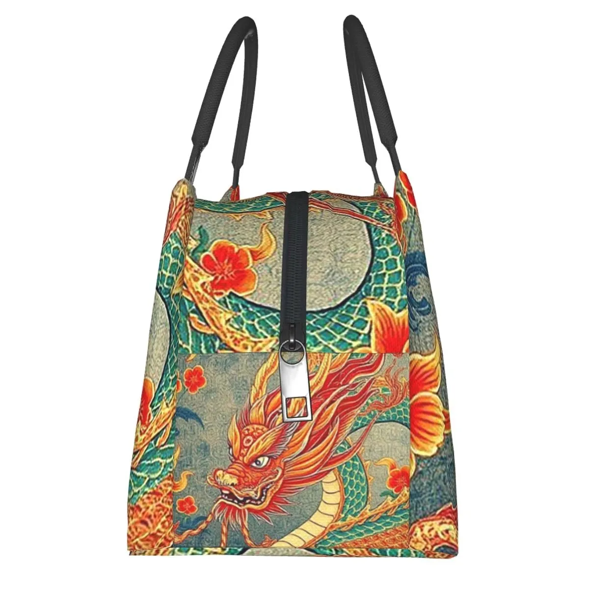 Chinese Dragon Art Insulated Lunch Bag Thermal Food Box Portable Tote for Women Kids School Office Picnic Travel Lunch Holder