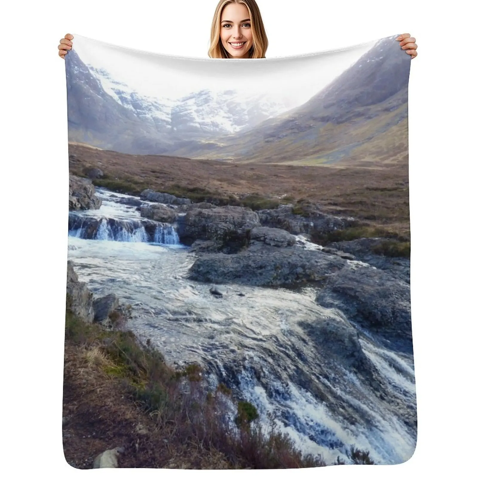 

Fairy Pools Isle of Skye Throw Blanket All Season Soft Lightweight Blanket for Home