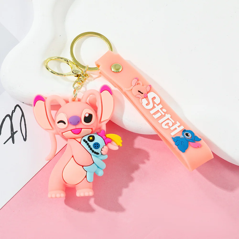 Stitch Anime Keychain Cartoon Kawaii Stitch Cute Doll Keyring Ornament Key Chains Pendant Toys 2026 Gift in Stock - view 3